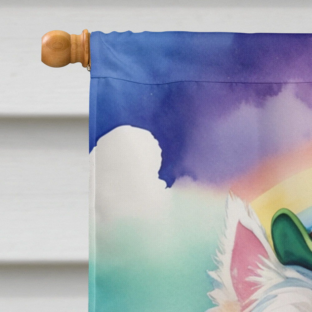 Westie St Patrick's Day House Flag 28x40 Porch Sleeve Pole Decorative Outside Yard Banner Artwork Wall Hanging, Polyester