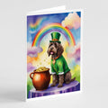 Wirehaired Pointing Griffon St Patrick's Day Greeting Cards Pack of 8 Blank Cards with Envelopes Whimsical A7 Size 5x7