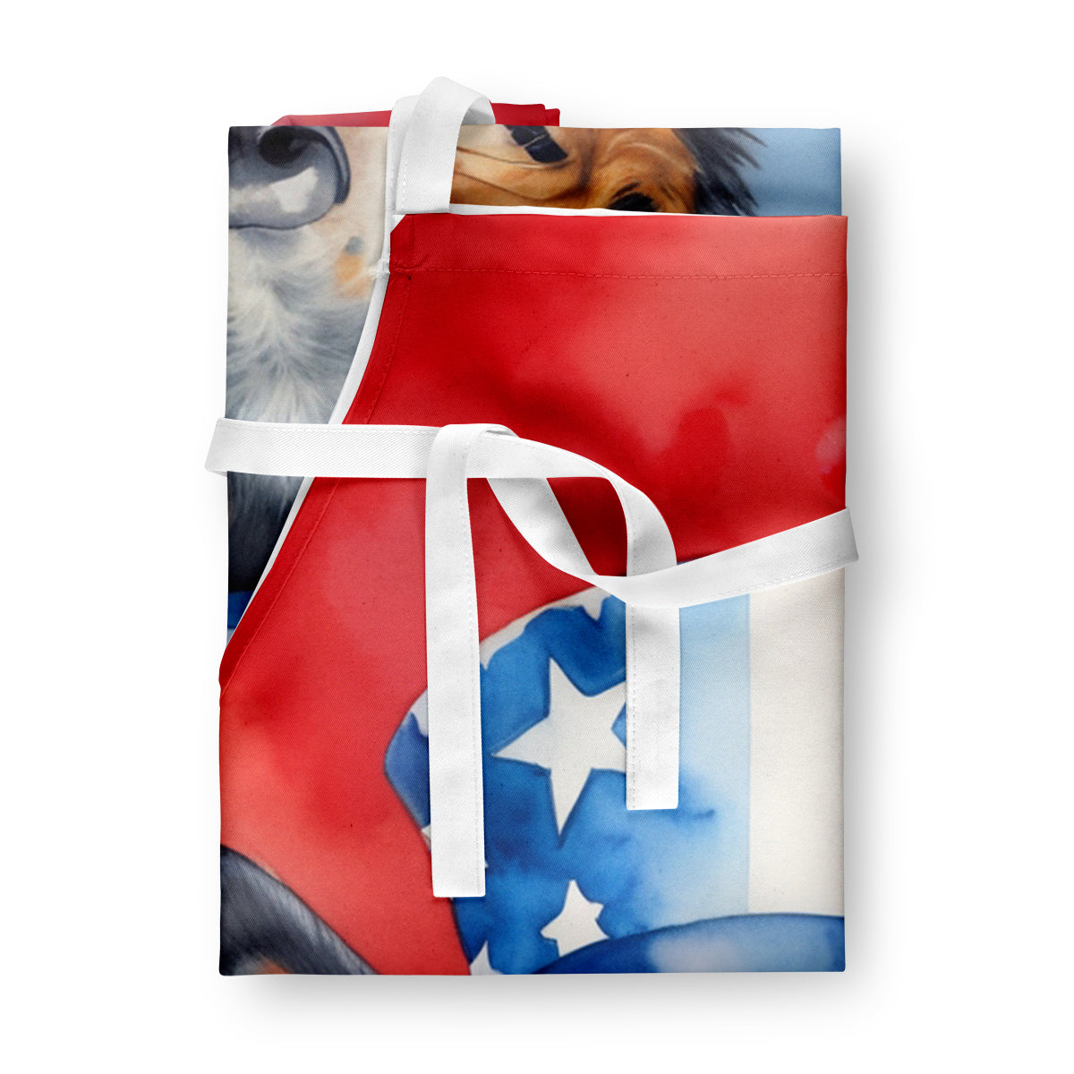 Australian Cattle Dog Patriotic American Apron Cooking Kitchen Server Baking Crafts Gardening for Adult Women Men, Unisex, Large, Multicolor