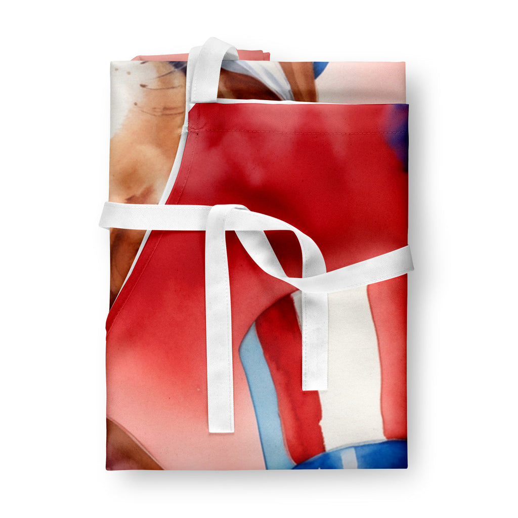 Basenji Patriotic American Apron Cooking Kitchen Server Baking Crafts Gardening for Adult Women Men, Unisex, Large, Multicolor