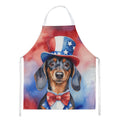Dachshund Patriotic American Apron Cooking Kitchen Server Baking Crafts Gardening for Adult Women Men, Unisex, Large, Multicolor