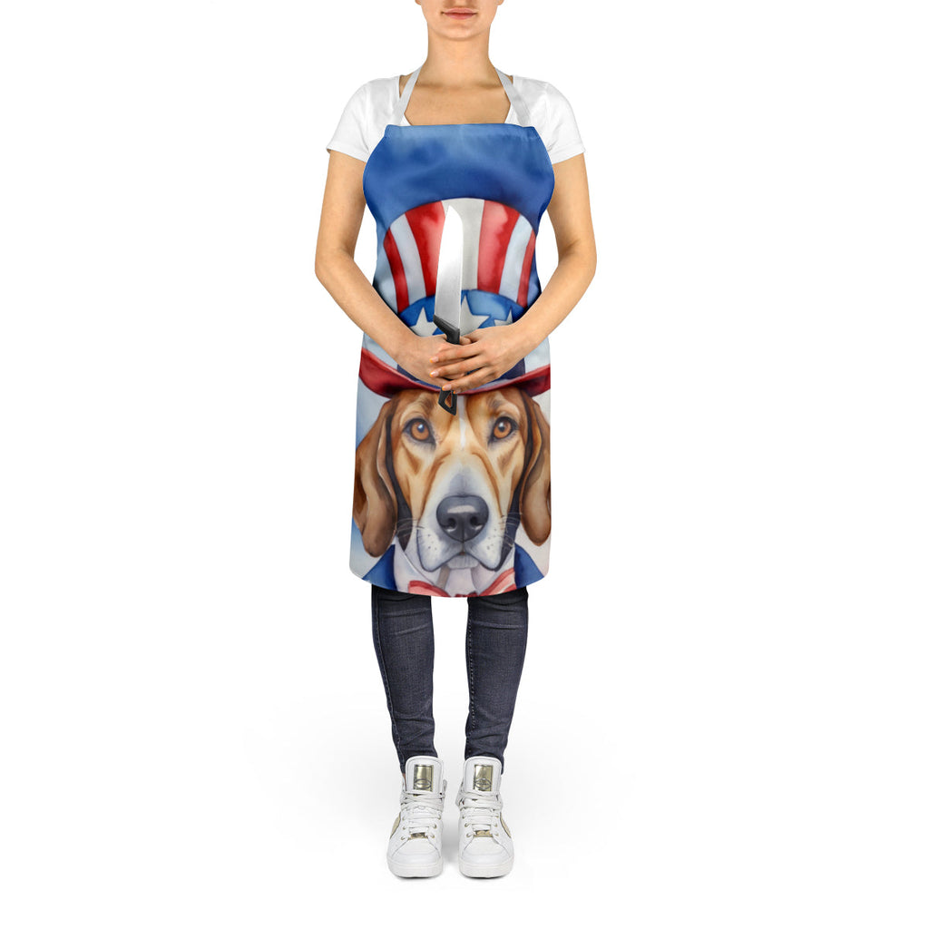 English Foxhound Patriotic American Apron Cooking Kitchen Server Baking Crafts Gardening for Adult Women Men, Unisex, Large, Multicolor
