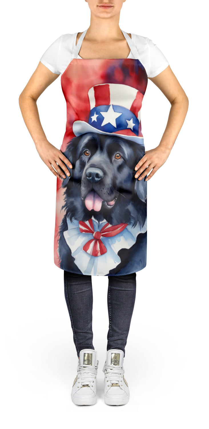 Newfoundland Patriotic American Apron Cooking Kitchen Server Baking Crafts Gardening for Adult Women Men, Unisex, Large, Multicolor