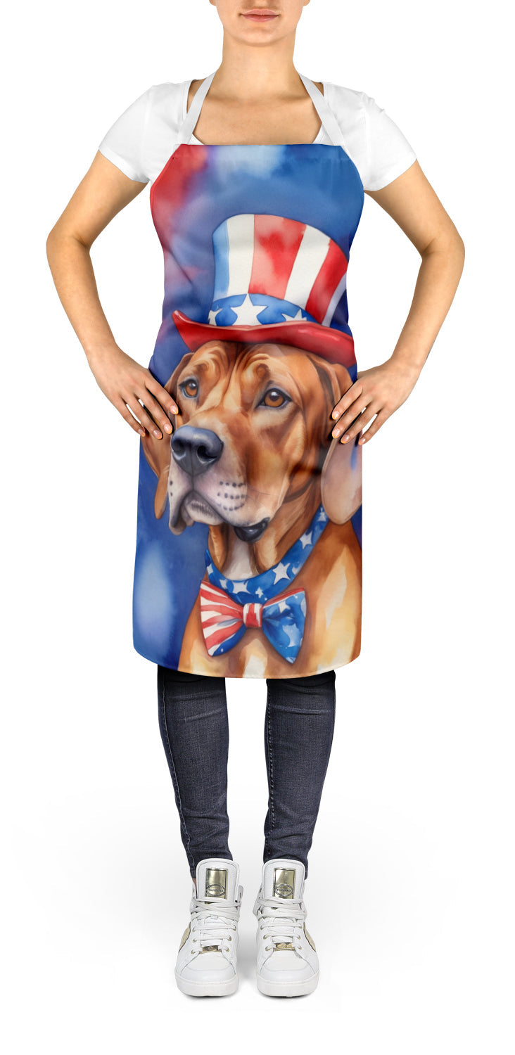 Rhodesian Ridgeback Patriotic American Apron Cooking Kitchen Server Baking Crafts Gardening for Adult Women Men, Unisex, Large, Multicolor