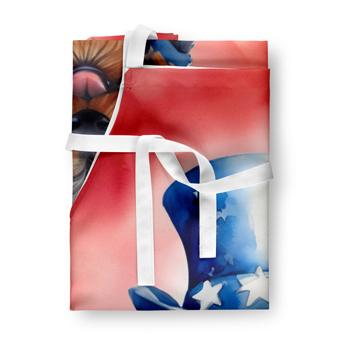 Welsh Terrier Patriotic American Apron Cooking Kitchen Server Baking Crafts Gardening for Adult Women Men, Unisex, Large, Multicolor