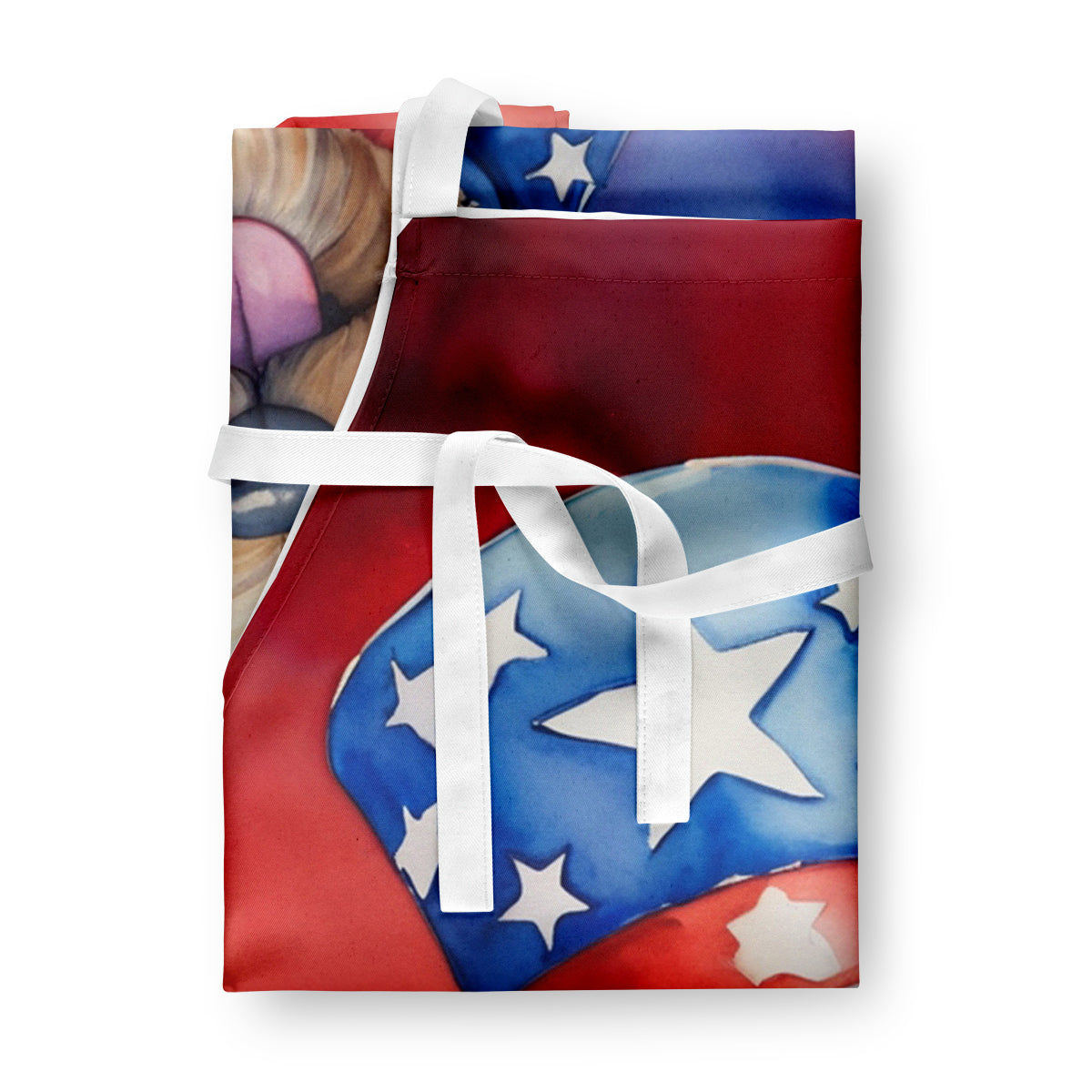 Wheaten Terrier Patriotic American Apron Cooking Kitchen Server Baking Crafts Gardening for Adult Women Men, Unisex, Large, Multicolor