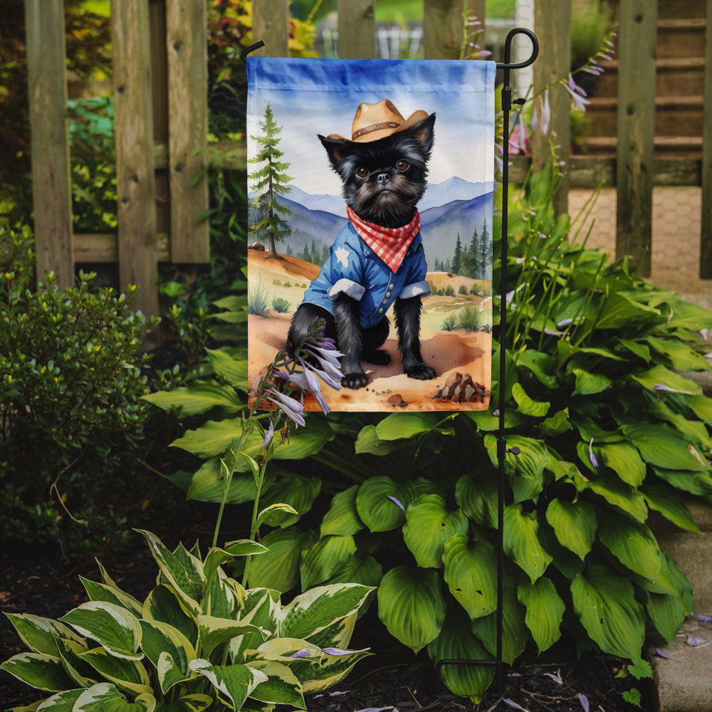 Affenpinscher Cowboy Welcome Garden Flag Mailbox Decorative Yard Banner Outside Patio Artwork for Flower Beds, Garden Size, Multicolor