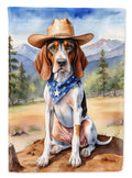 American English Coonhound Cowboy Welcome Garden Flag Mailbox Decorative Yard Banner Outside Patio Artwork for Flower Beds, Garden Size, Multicolor
