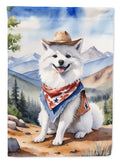 American Eskimo Cowboy Welcome Garden Flag Mailbox Decorative Yard Banner Outside Patio Artwork for Flower Beds, Garden Size, Multicolor