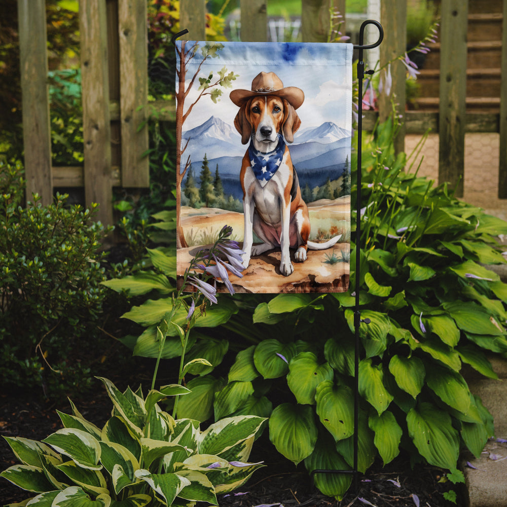 American Foxhound Cowboy Welcome Garden Flag Mailbox Decorative Yard Banner Outside Patio Artwork for Flower Beds, Garden Size, Multicolor