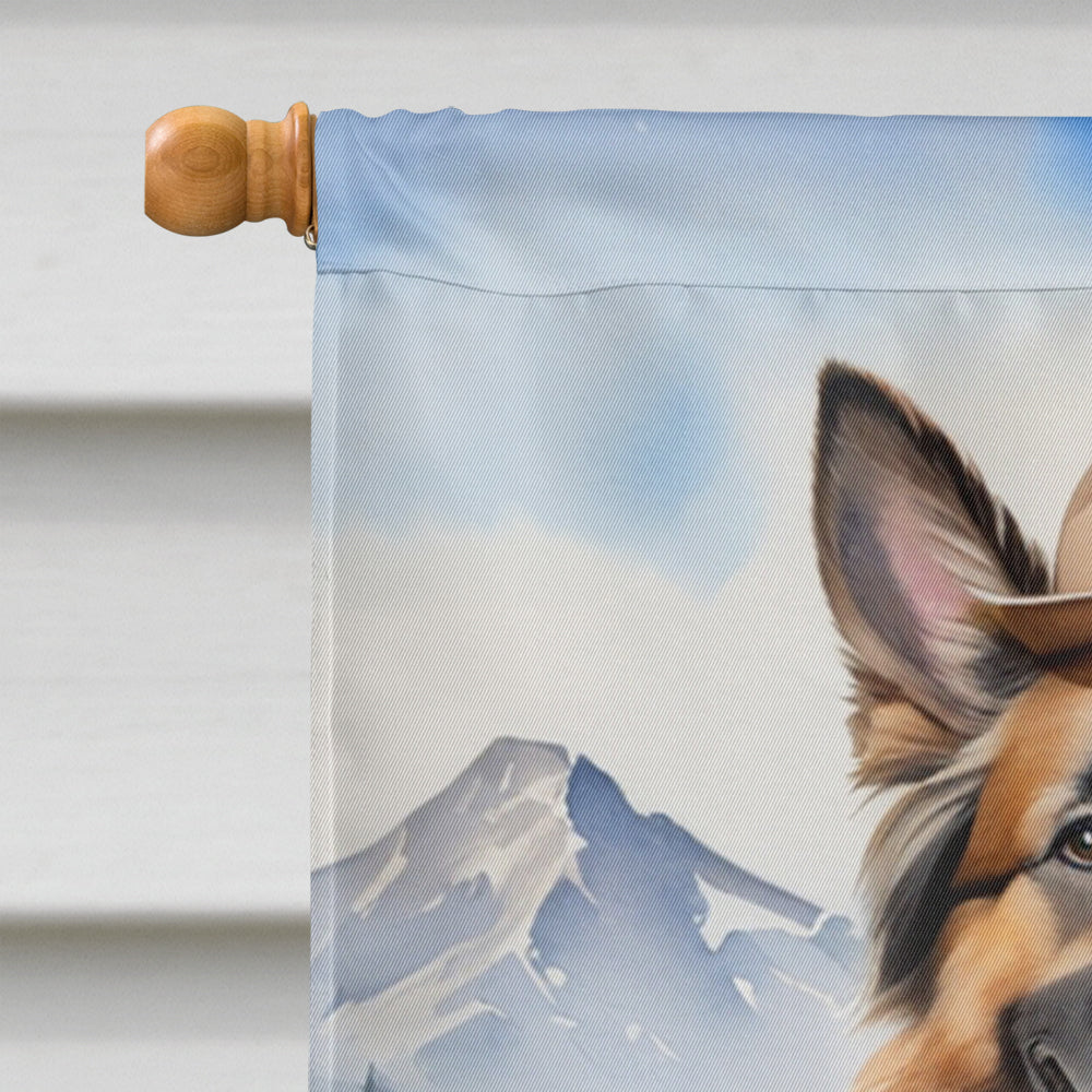 Belgian Tervuren Cowboy Welcome House Flag 28x40 Porch Sleeve Pole Decorative Outside Yard Banner Artwork Wall Hanging, Polyester