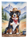 Bernese Mountain Dog Cowboy Welcome Garden Flag Mailbox Decorative Yard Banner Outside Patio Artwork for Flower Beds, Garden Size, Multicolor
