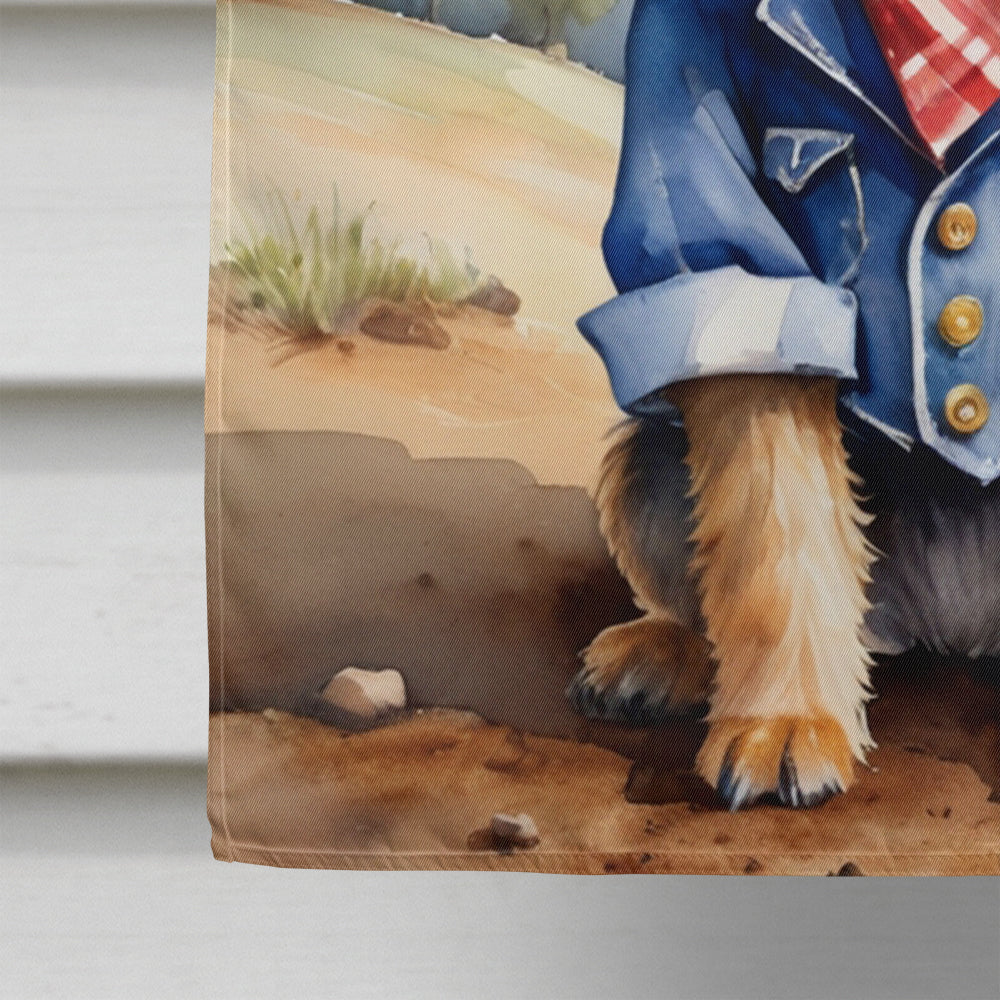 Border Terrier Cowboy Welcome House Flag 28x40 Porch Sleeve Pole Decorative Outside Yard Banner Artwork Wall Hanging, Polyester