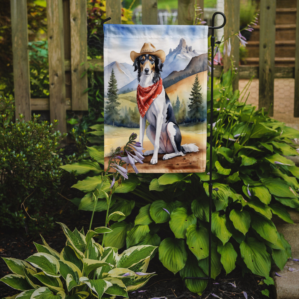 Borzoi Cowboy Welcome Garden Flag Mailbox Decorative Yard Banner Outside Patio Artwork for Flower Beds, Garden Size, Multicolor