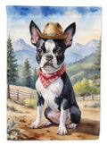 Boston Terrier Cowboy Welcome Garden Flag Mailbox Decorative Yard Banner Outside Patio Artwork for Flower Beds, Garden Size, Multicolor