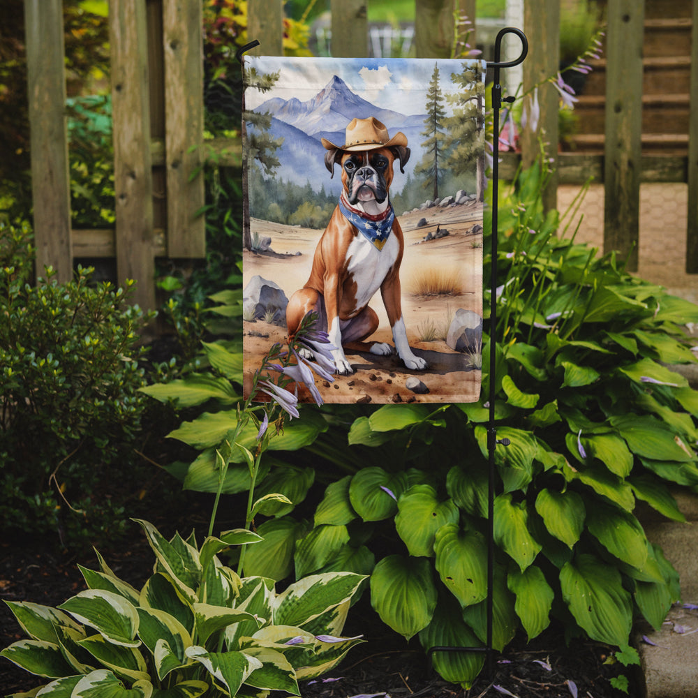 Boxer Cowboy Welcome Garden Flag Mailbox Decorative Yard Banner Outside Patio Artwork for Flower Beds, Garden Size, Multicolor