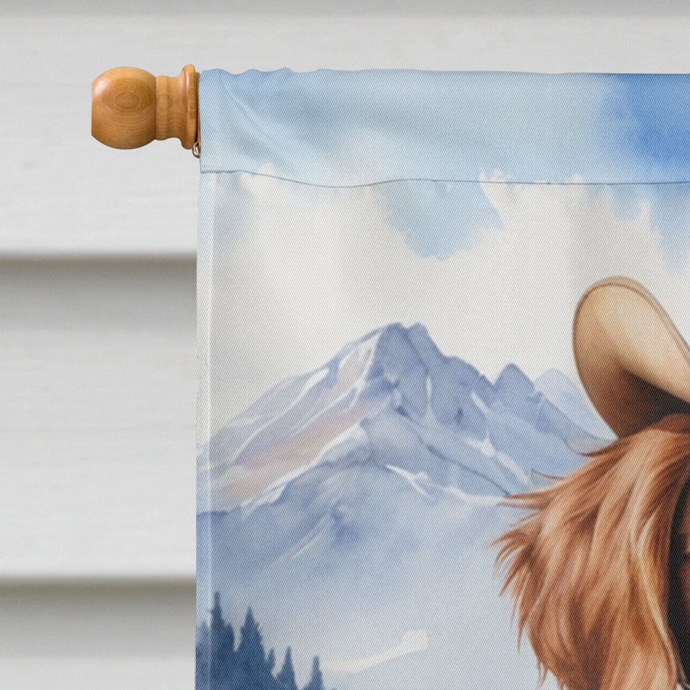 Brittany Spaniel Cowboy Welcome House Flag 28x40 Porch Sleeve Pole Decorative Outside Yard Banner Artwork Wall Hanging, Polyester