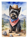 Cairn Terrier Cowboy Welcome Garden Flag Mailbox Decorative Yard Banner Outside Patio Artwork for Flower Beds, Garden Size, Multicolor