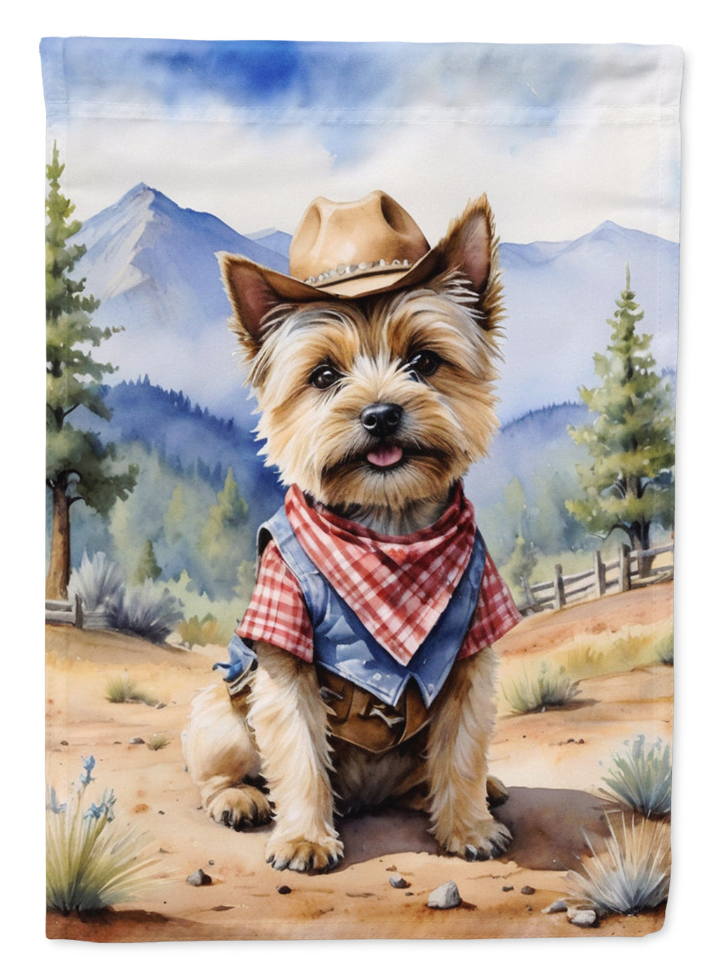 Cairn Terrier Cowboy Welcome Garden Flag Mailbox Decorative Yard Banner Outside Patio Artwork for Flower Beds, Garden Size, Multicolor