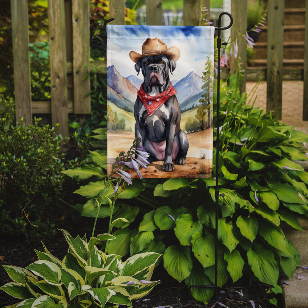 Cane Corso Cowboy Welcome Garden Flag Mailbox Decorative Yard Banner Outside Patio Artwork for Flower Beds, Garden Size, Multicolor