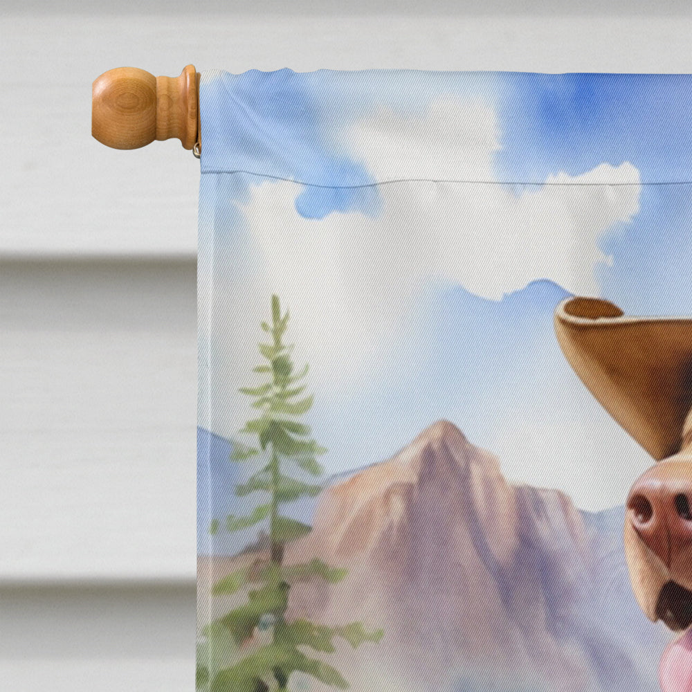 Chesapeake Bay Retriever Cowboy Welcome House Flag 28x40 Porch Sleeve Pole Decorative Outside Yard Banner Artwork Wall Hanging, Polyester