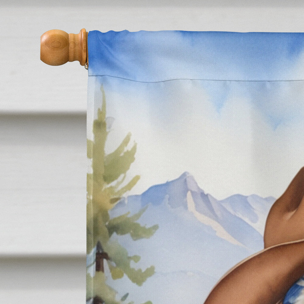 Cockapoo Cowboy Welcome House Flag 28x40 Porch Sleeve Pole Decorative Outside Yard Banner Artwork Wall Hanging, Polyester