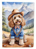 Cockapoo Cowboy Welcome Garden Flag Mailbox Decorative Yard Banner Outside Patio Artwork for Flower Beds, Garden Size, Multicolor