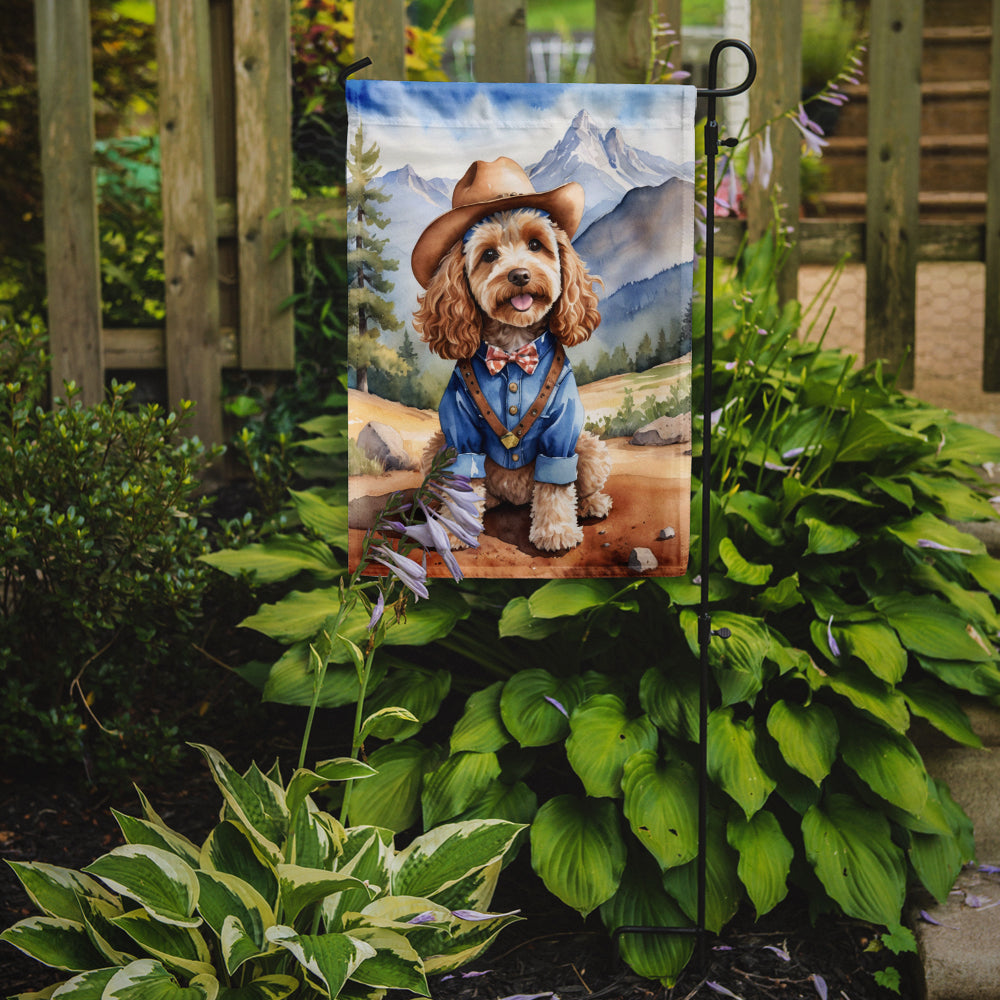 Cockapoo Cowboy Welcome Garden Flag Mailbox Decorative Yard Banner Outside Patio Artwork for Flower Beds, Garden Size, Multicolor