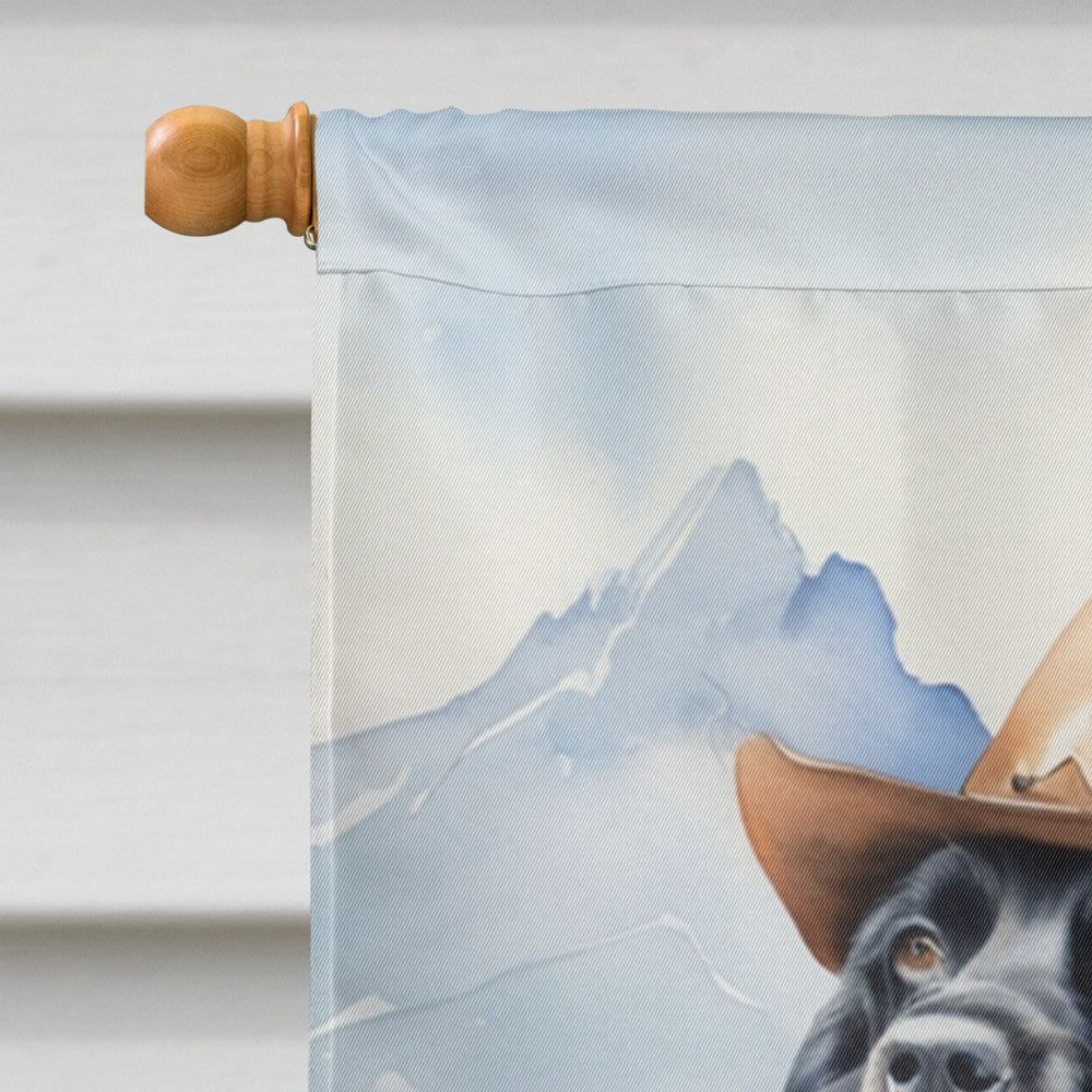 Cocker Spaniel Cowboy Welcome House Flag 28x40 Porch Sleeve Pole Decorative Outside Yard Banner Artwork Wall Hanging, Polyester