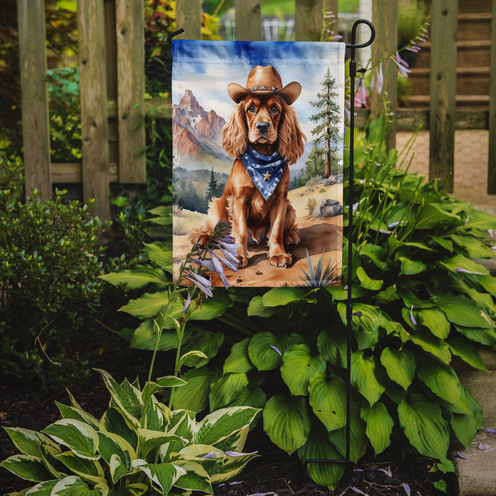 Cocker Spaniel Cowboy Welcome Garden Flag Mailbox Decorative Yard Banner Outside Patio Artwork for Flower Beds, Garden Size, Multicolor