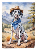 Dalmatian Cowboy Welcome House Flag 28x40 Porch Sleeve Pole Decorative Outside Yard Banner Artwork Wall Hanging, Polyester