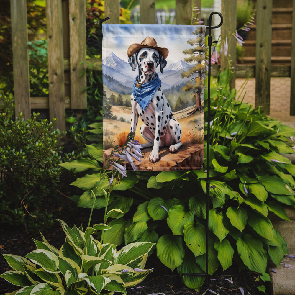 Dalmatian Cowboy Welcome Garden Flag Mailbox Decorative Yard Banner Outside Patio Artwork for Flower Beds, Garden Size, Multicolor