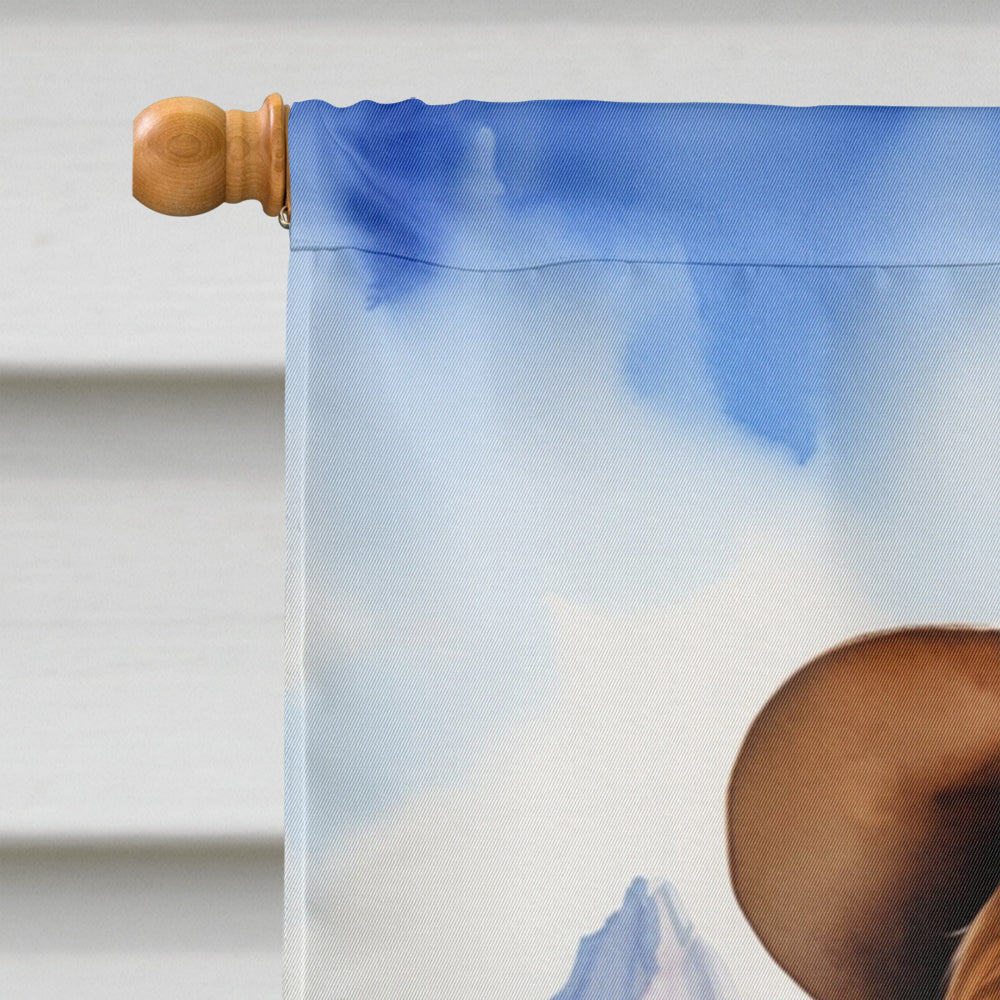English Cocker Spaniel Cowboy Welcome House Flag 28x40 Porch Sleeve Pole Decorative Outside Yard Banner Artwork Wall Hanging, Polyester