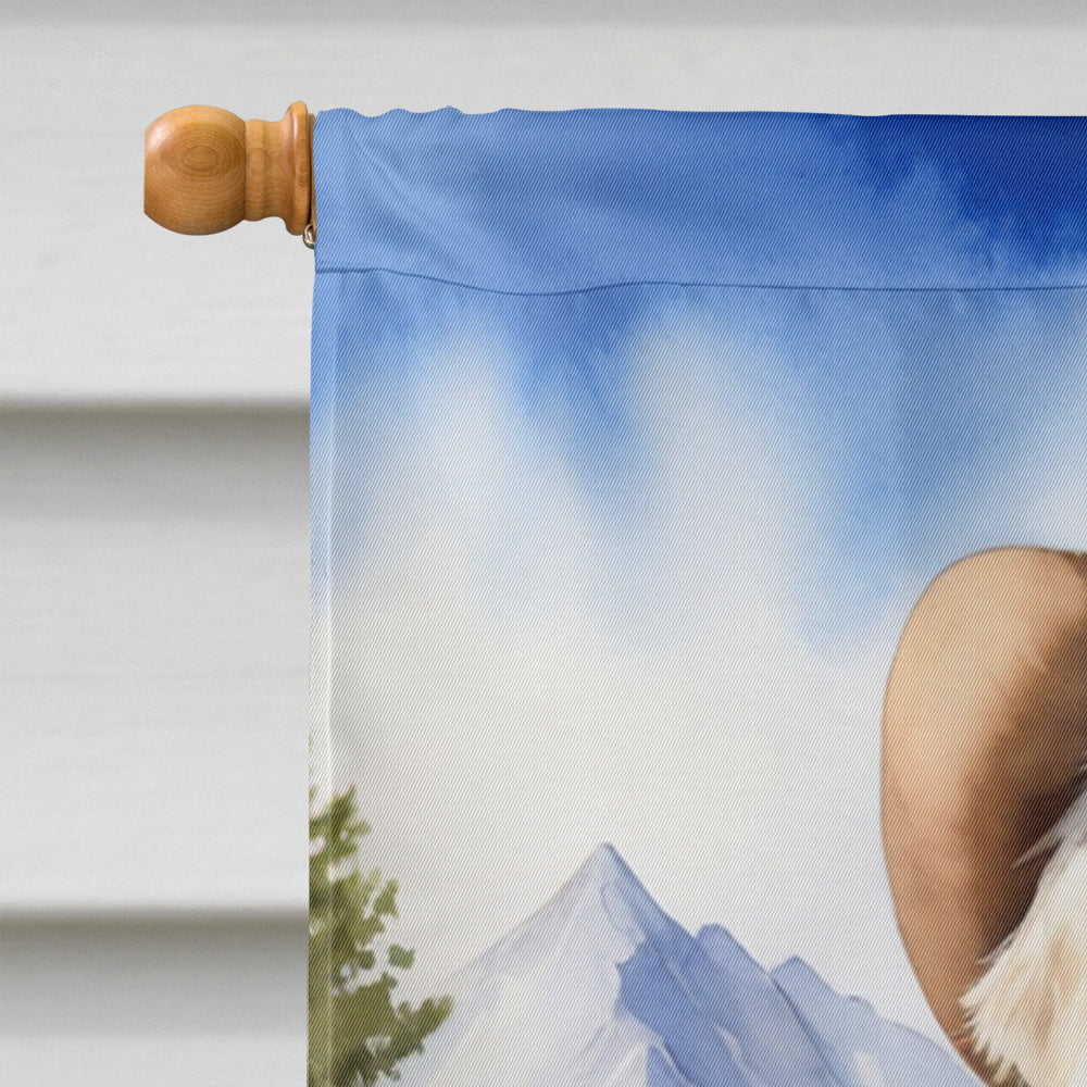 Great Pyrenees Cowboy Welcome House Flag 28x40 Porch Sleeve Pole Decorative Outside Yard Banner Artwork Wall Hanging, Polyester