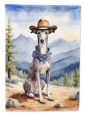 Greyhound Cowboy Welcome Garden Flag Mailbox Decorative Yard Banner Outside Patio Artwork for Flower Beds, Garden Size, Multicolor
