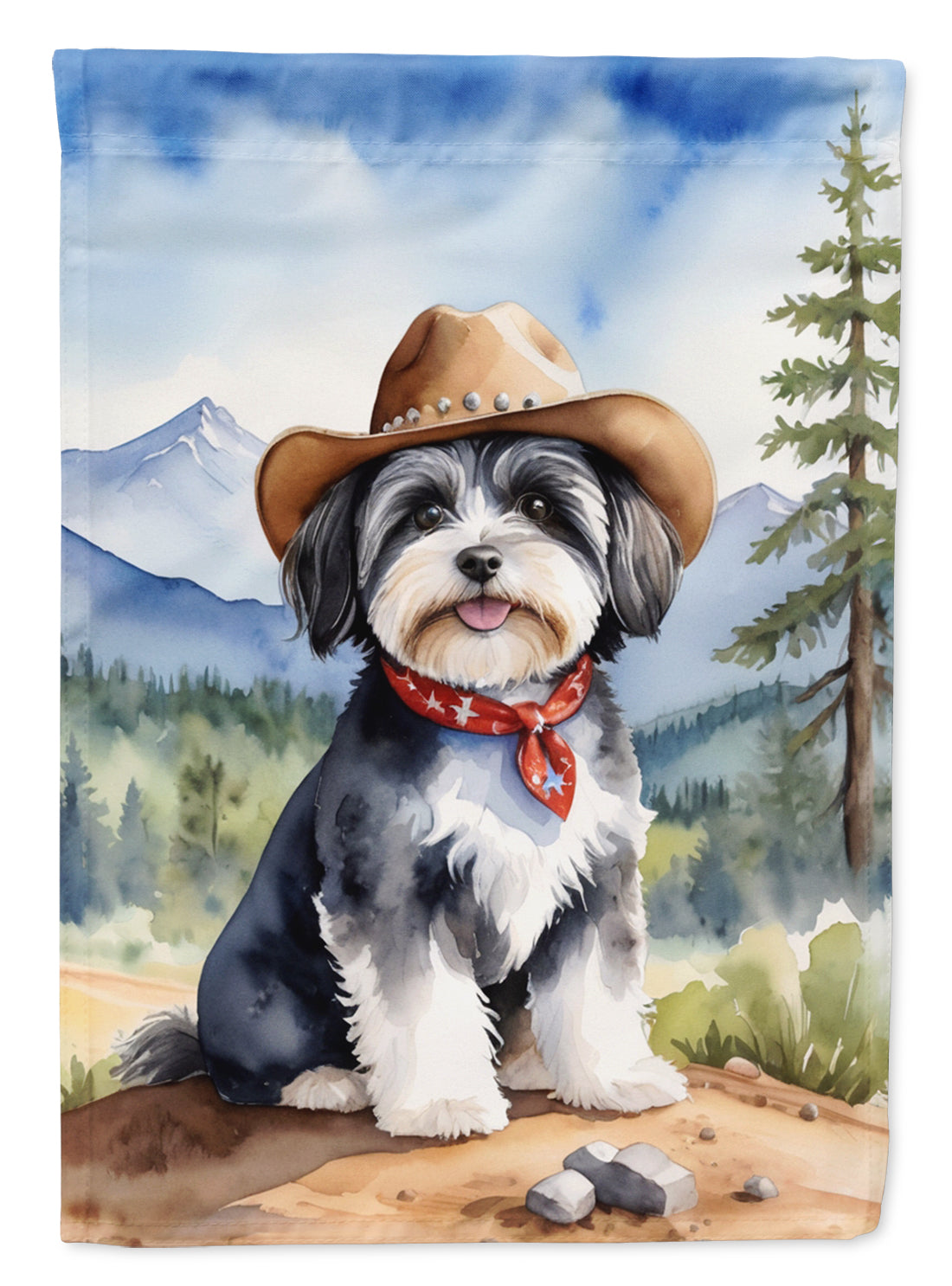 Havanese Cowboy Welcome Garden Flag Mailbox Decorative Yard Banner Outside Patio Artwork for Flower Beds, Garden Size, Multicolor