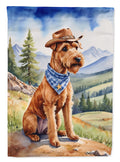 Irish Terrier Cowboy Welcome House Flag 28x40 Porch Sleeve Pole Decorative Outside Yard Banner Artwork Wall Hanging, Polyester