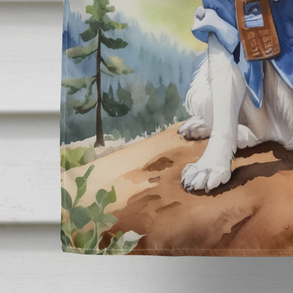 Japanese Chin Cowboy Welcome House Flag 28x40 Porch Sleeve Pole Decorative Outside Yard Banner Artwork Wall Hanging, Polyester
