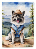 Keeshond Cowboy Welcome Garden Flag Mailbox Decorative Yard Banner Outside Patio Artwork for Flower Beds, Garden Size, Multicolor