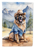 Leonberger Cowboy Welcome Garden Flag Mailbox Decorative Yard Banner Outside Patio Artwork for Flower Beds, Garden Size, Multicolor