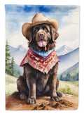 Newfoundland Cowboy Welcome Garden Flag Mailbox Decorative Yard Banner Outside Patio Artwork for Flower Beds, Garden Size, Multicolor