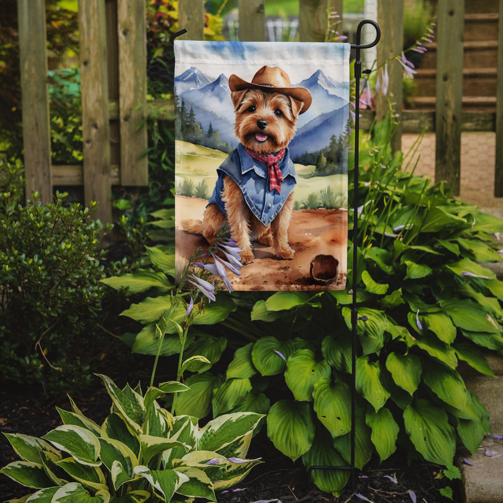 Norfolk Terrier Cowboy Welcome Garden Flag Mailbox Decorative Yard Banner Outside Patio Artwork for Flower Beds, Garden Size, Multicolor