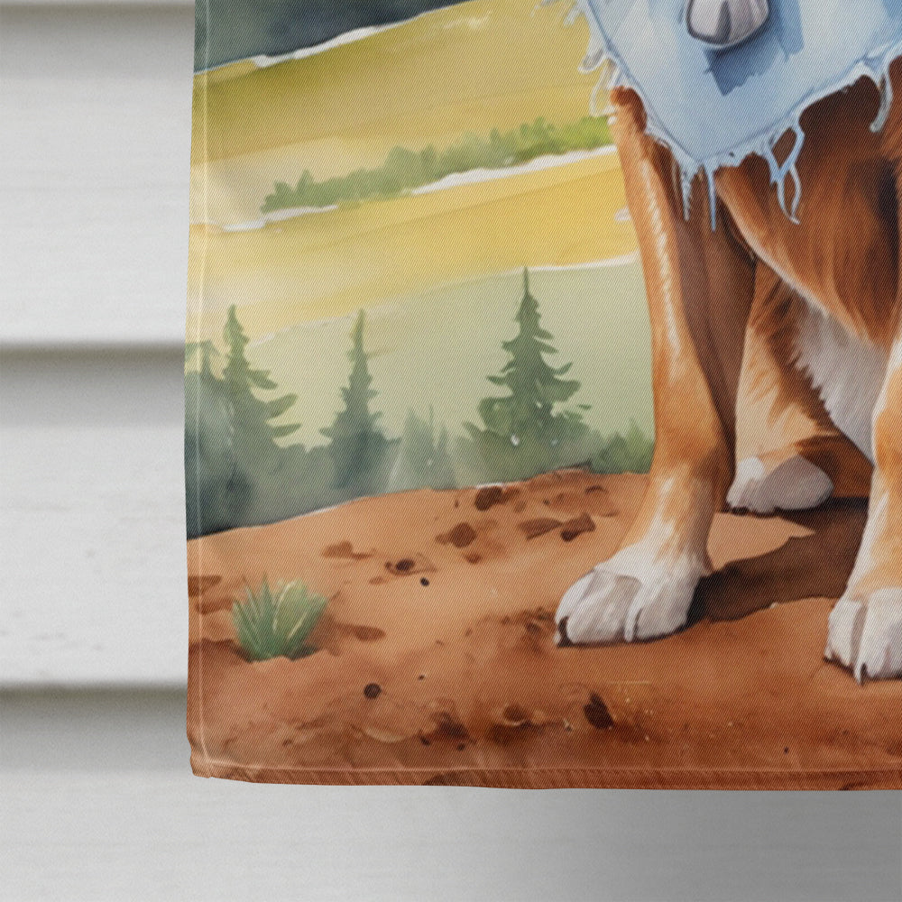 Nova Scotia Duck Tolling Retriever Cowboy Welcome House Flag 28x40 Porch Sleeve Pole Decorative Outside Yard Banner Artwork Wall Hanging, Polyester