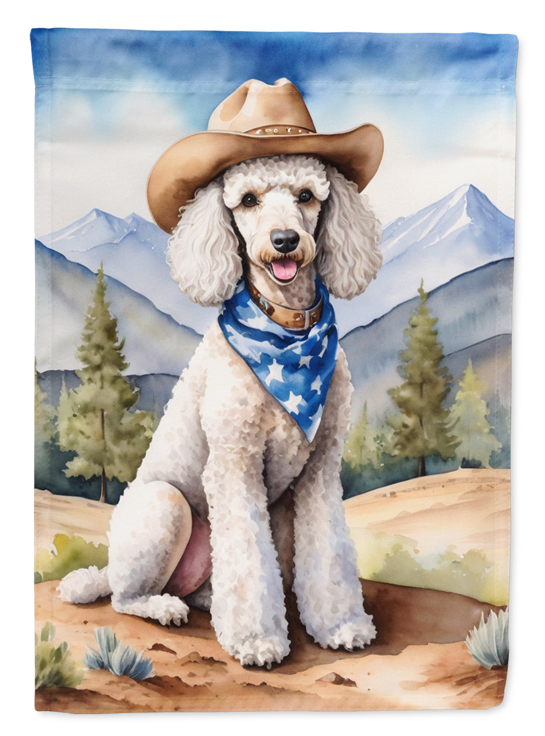 Poodle Cowboy Welcome Garden Flag Mailbox Decorative Yard Banner Outside Patio Artwork for Flower Beds, Garden Size, Multicolor