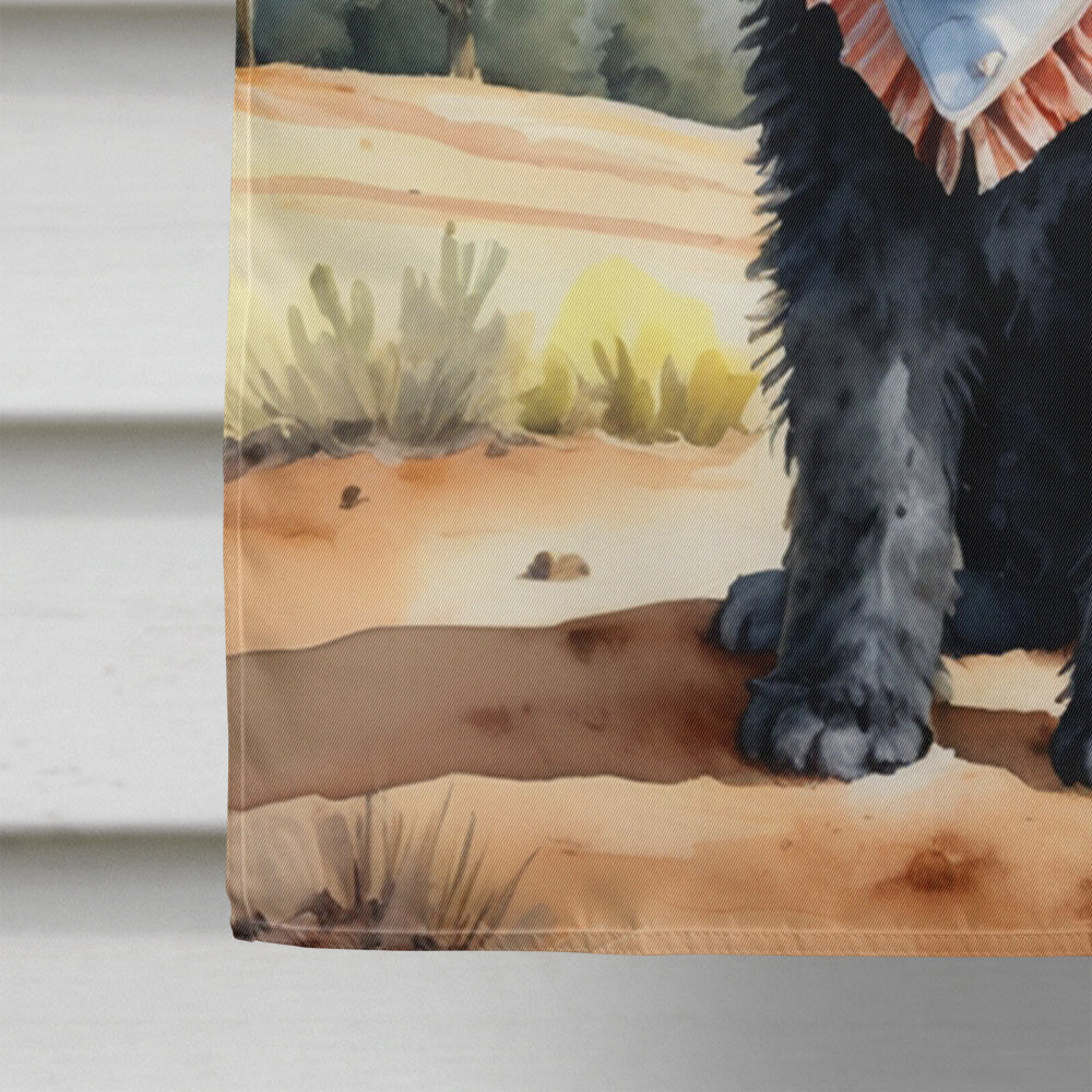 Puli Cowboy Welcome House Flag 28x40 Porch Sleeve Pole Decorative Outside Yard Banner Artwork Wall Hanging, Polyester