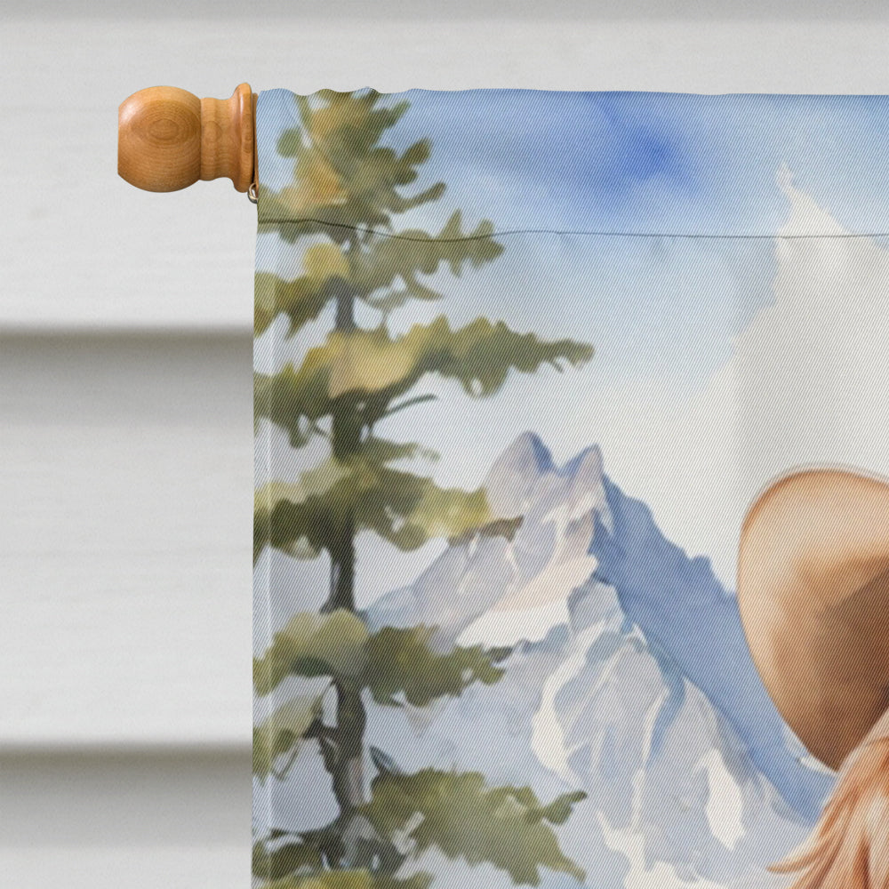Sussex Spaniel Cowboy Welcome House Flag 28x40 Porch Sleeve Pole Decorative Outside Yard Banner Artwork Wall Hanging, Polyester