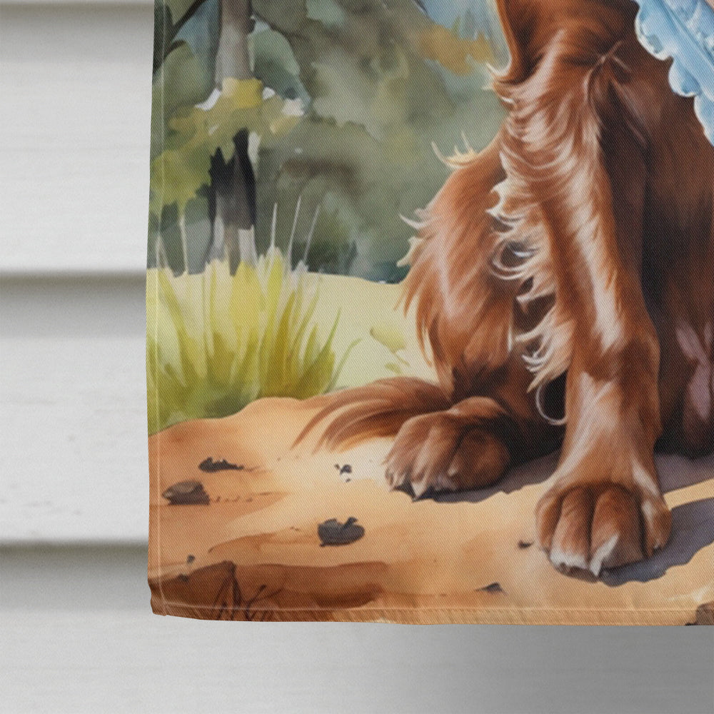 Sussex Spaniel Cowboy Welcome House Flag 28x40 Porch Sleeve Pole Decorative Outside Yard Banner Artwork Wall Hanging, Polyester