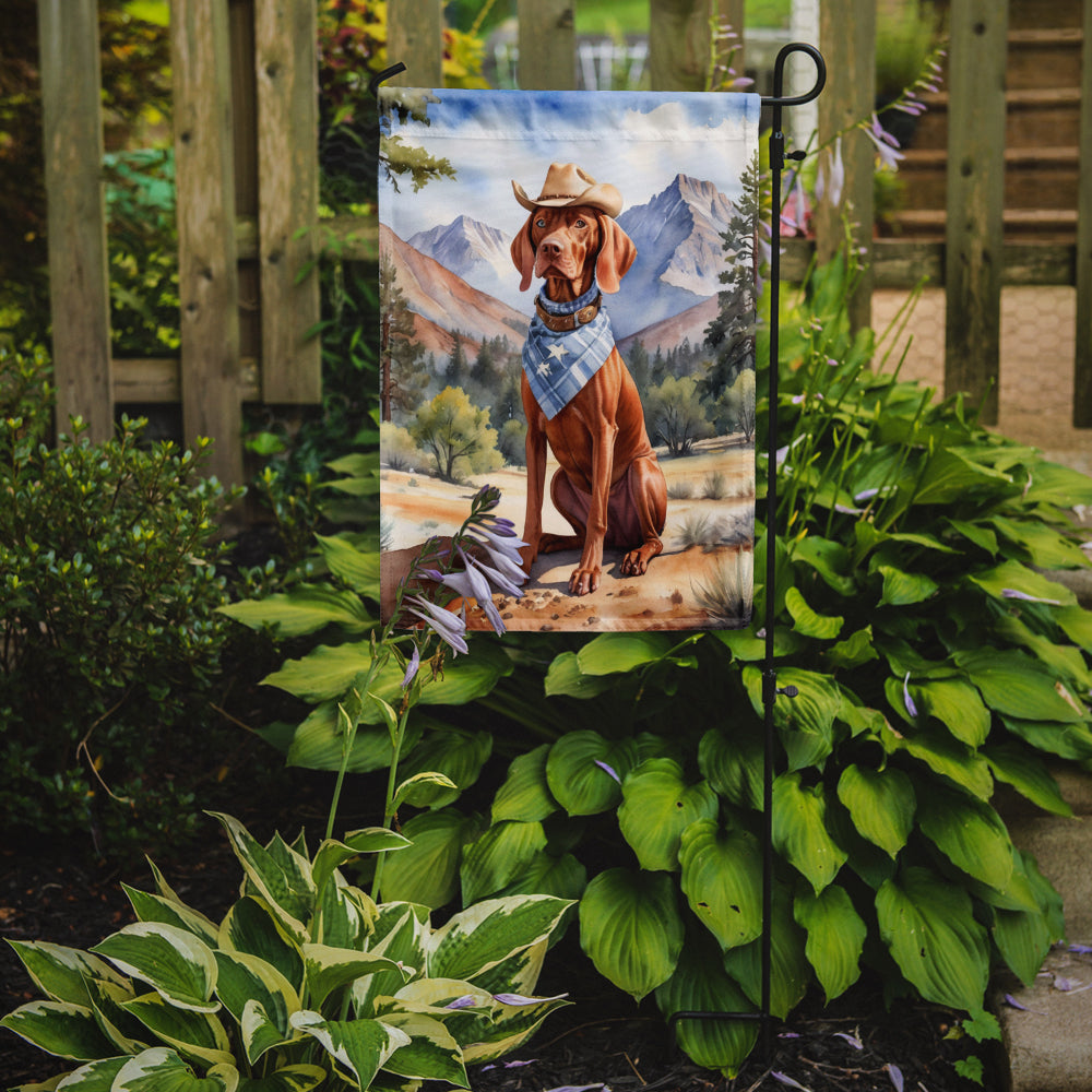 Vizsla Cowboy Welcome Garden Flag Mailbox Decorative Yard Banner Outside Patio Artwork for Flower Beds, Garden Size, Multicolor