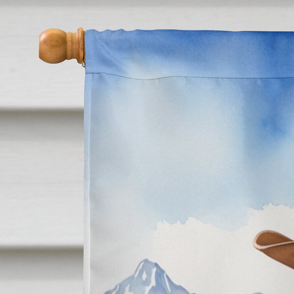 Welsh Springer Spaniel Cowboy Welcome House Flag 28x40 Porch Sleeve Pole Decorative Outside Yard Banner Artwork Wall Hanging, Polyester