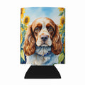 Cocker Spaniel in Sunflowers Can or Bottle Hugger Cooler Sleeve for Standard 12 oz Cans, Insulated Foam Beer & Soda Can Hugger Reusable